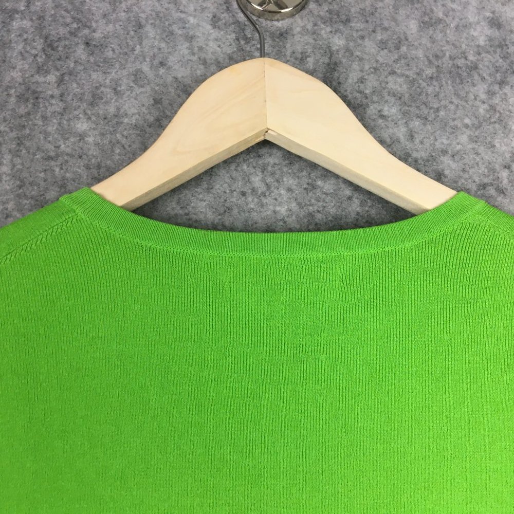 Spenser Jeremy Sweater PP PS Button Cardigan Lime Green Fine Gauge Knit V Neck - Picture 12 of 14